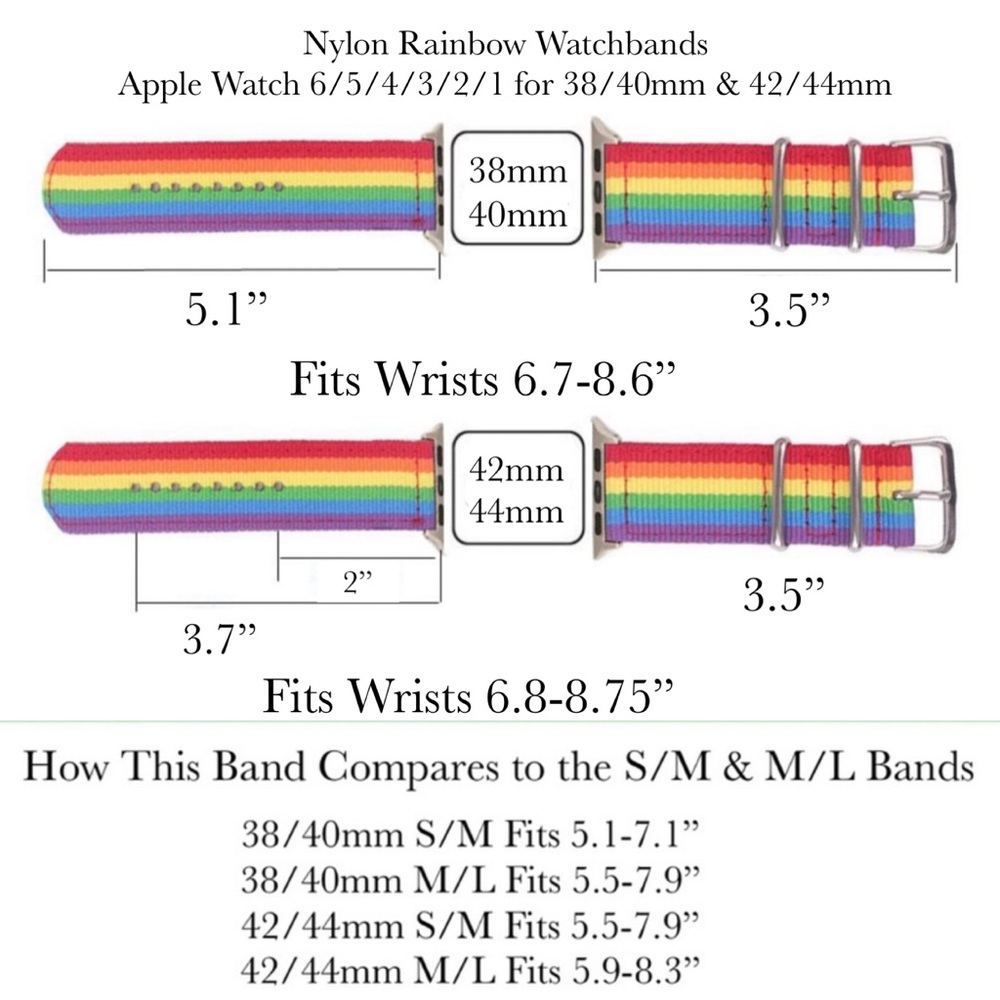 đRainbow Nylon Watchband for Apple Watch - Picture 15 of 15